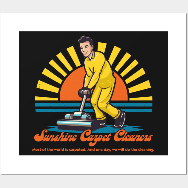 Sunshine Carpet Cleaners - Retro Style Fan Art Wall Art by DankFutura